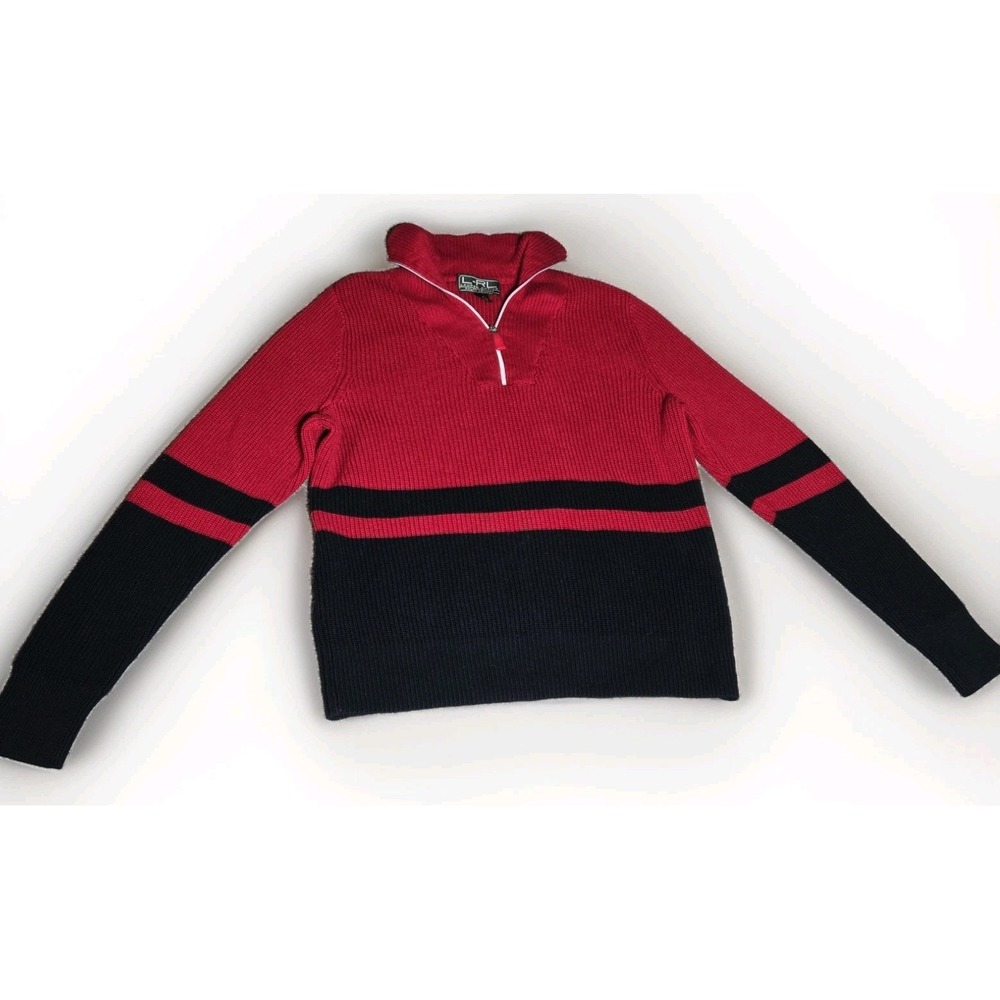 L - RL Ralph Lauren Active Womens XL Knit Mock Turtle Neck Quarter Zip Pullover